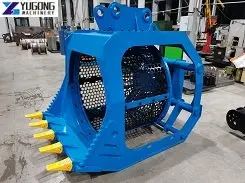 YG Excavator Rotating Screen Buckets for Separate Sand Stone 20T Rotary Screen Bucket Excavator Attachment Soil Screening Bucket