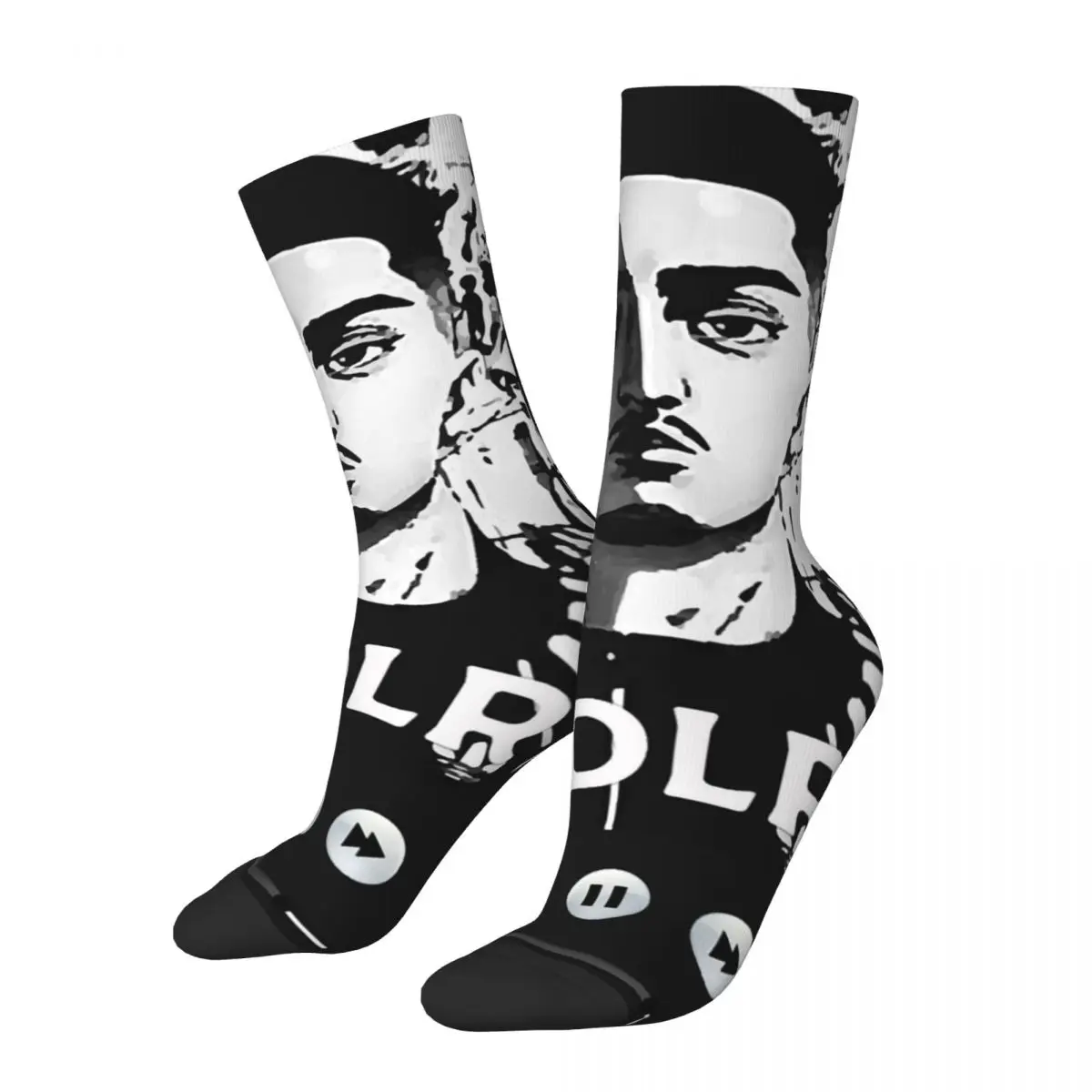 

New Male Men Socks Harajuku Rapper Morad M.D.L.R Sock Polyester Skateboard Women Socks Spring Summer Autumn Winter