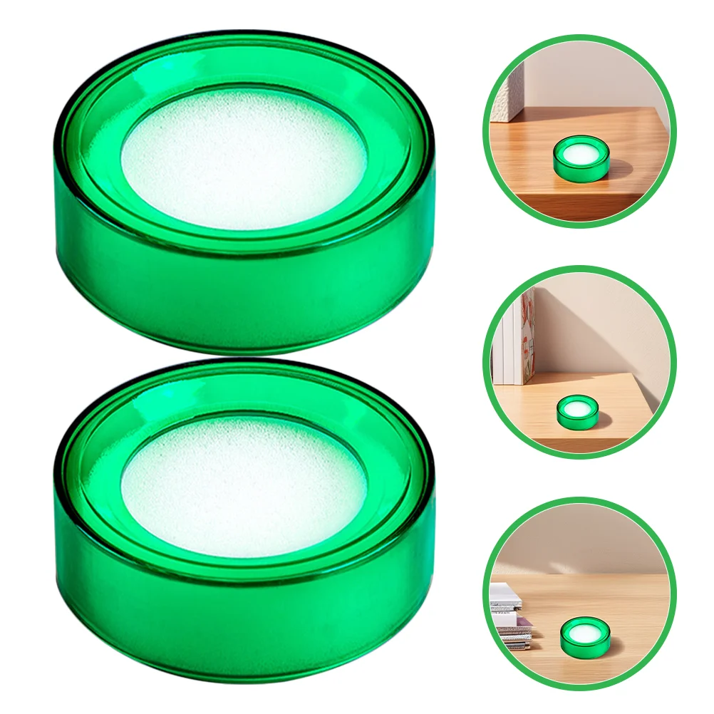 

2 Pcs Money Counting Hand Wet Device Finger Moistening Tool Grip Moistener Wetting Aid Charging Dust Plug Sponge Plastic Office