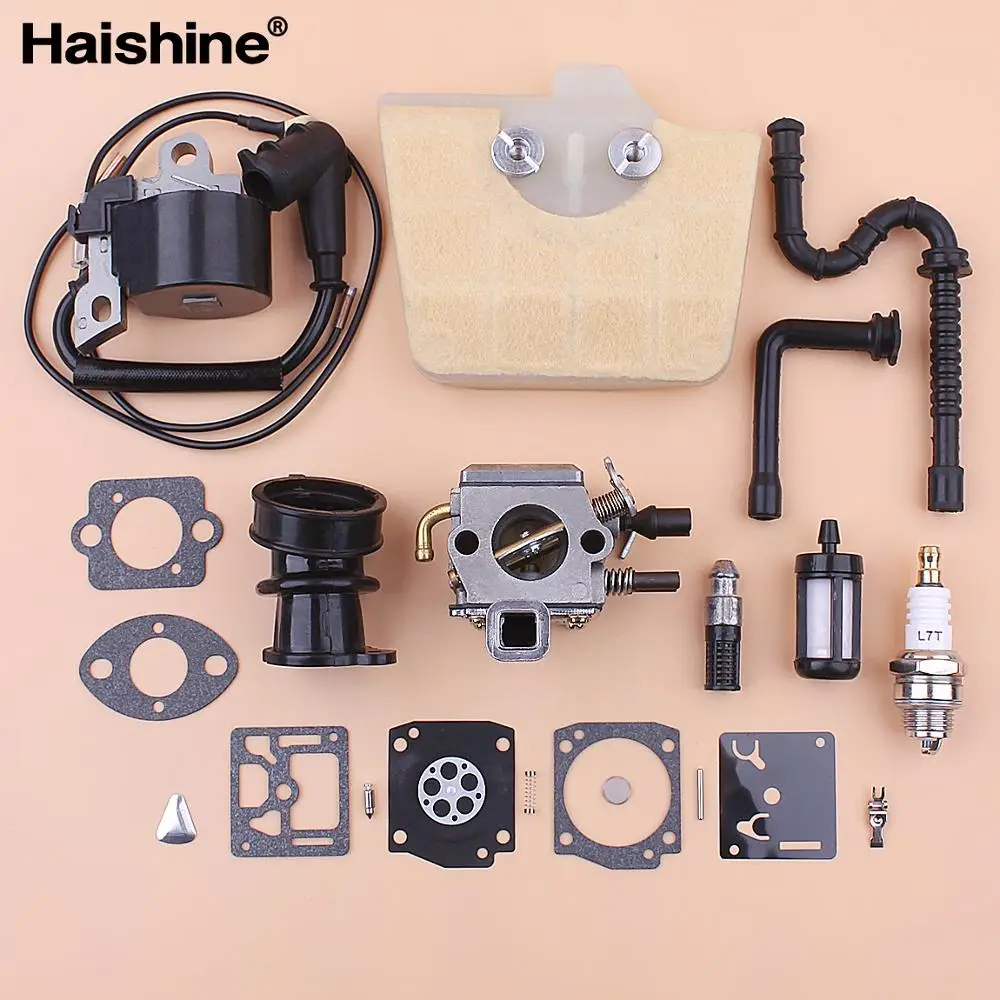 Carburetor Ignition Coil For Stihl MS360 MS340 036 034 Air Fuel Oil Filter Line Intake Manifold Repair Kit Chainsaw