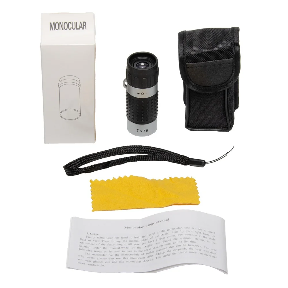 Source Factory Golf Monocular: 7X18, Crosshair Reticle Rangefinder, HD Viewing, Portable for Golf Games