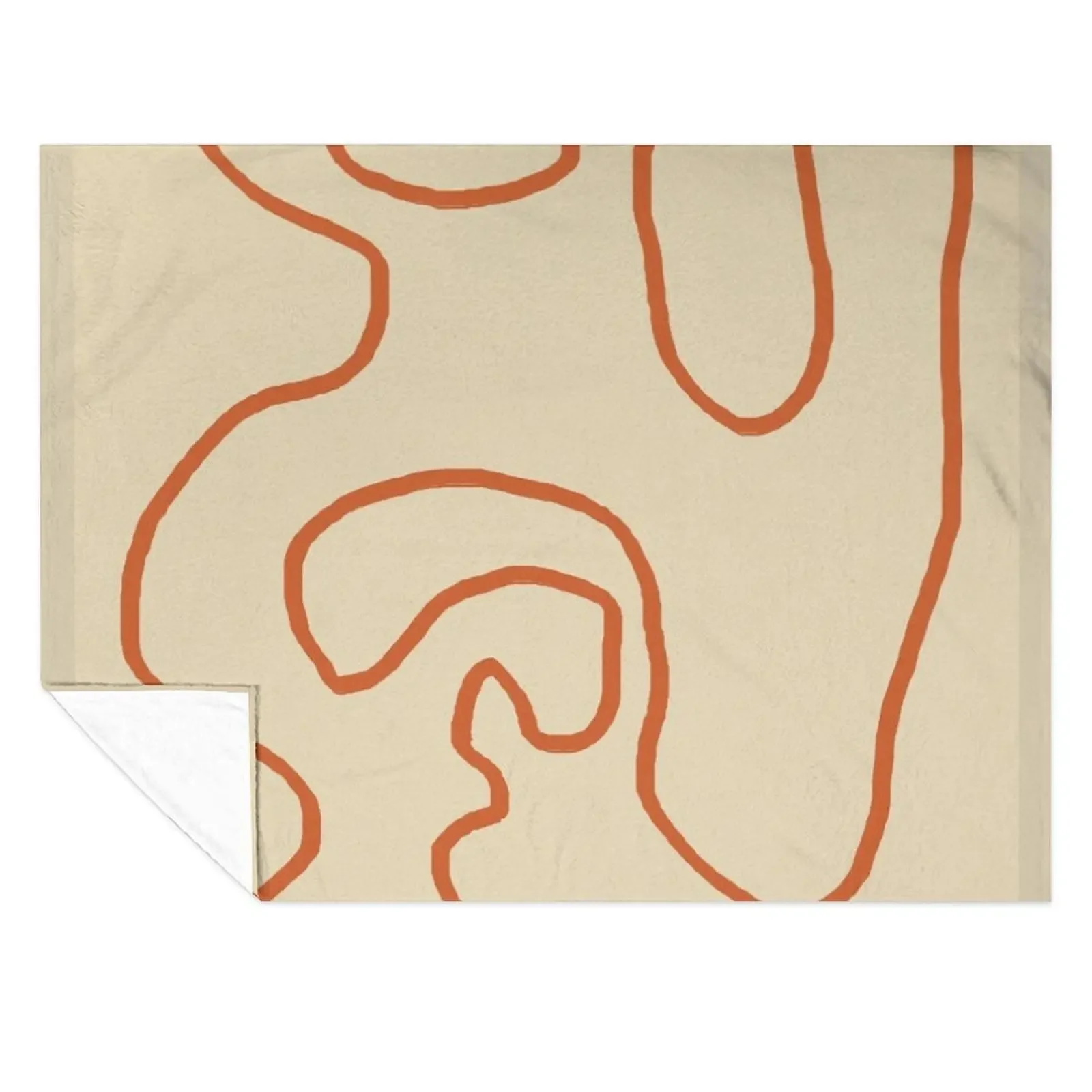 

Abstract Line Art 1 (Terracotta) Throw Blanket Summer Beddings Flannel Soft Plush Plaid Decorative Sofas Blankets