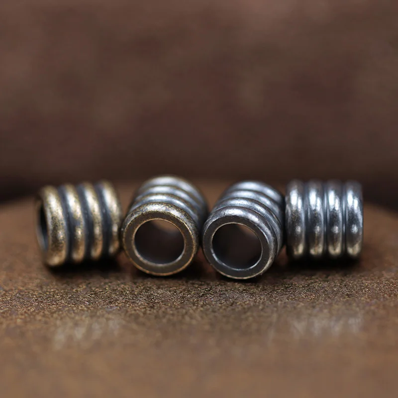 5.5mm Hole Cylinder Brass Knife Beads EDC DIY Paracord Woven Bracelets Lanyard Pendants Accessories Outdoor Tool Hangings Charms view 2