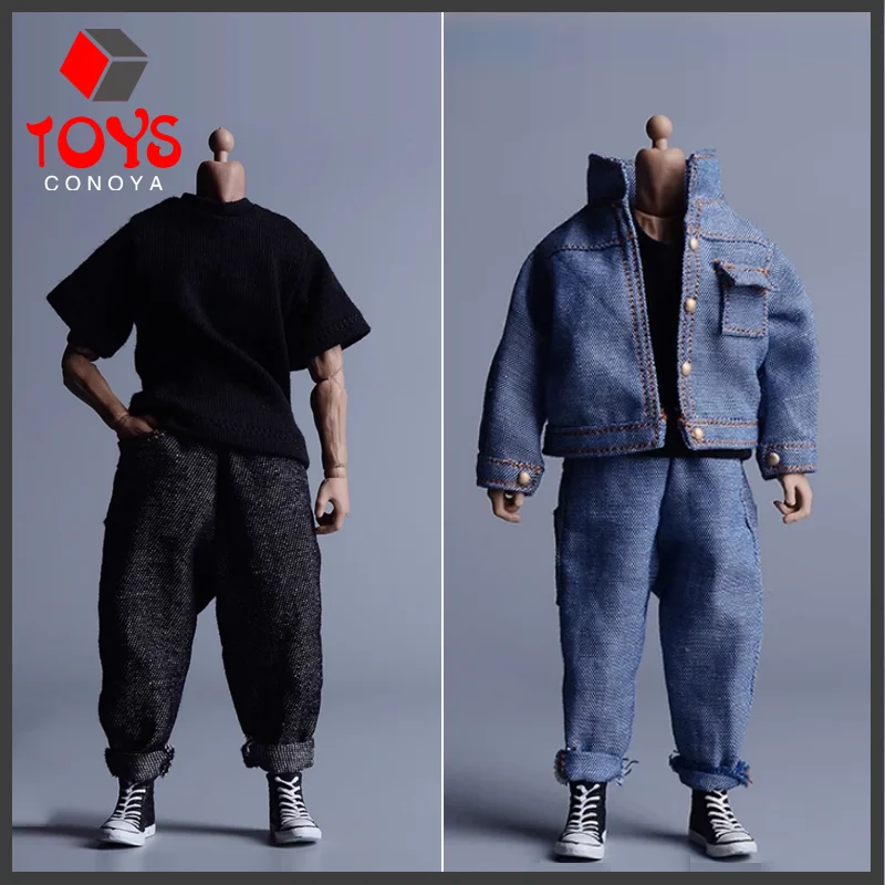 AStory 1/12 Schaal Harlan Denim Kleding Jas Broek Kleding Model Fit 6 "Man Solider Action Figure Body Doll