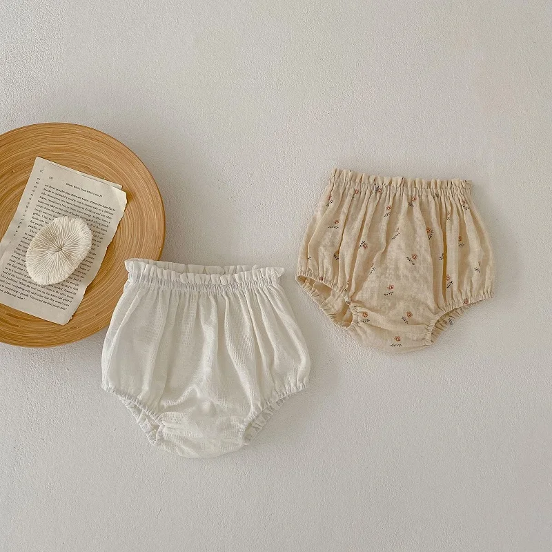 

INS Summer Baby Shorts 0-3Years Cute Newborn Boy Girl Elastic Waist Flower PP Bloomers Cotton Bottom Outfits Infant Clothes