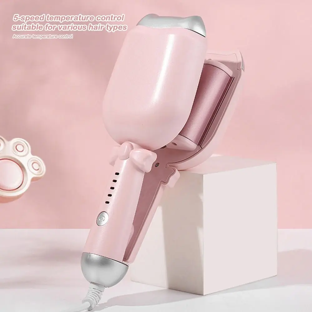 

32 мм щипцы для завивки пляжных волн, 5-скоростная регулировка, быстрый нагрев, щипцы для завивки Waver, портативные щипцы для завивки волос с защитой от ожогов для всех волос