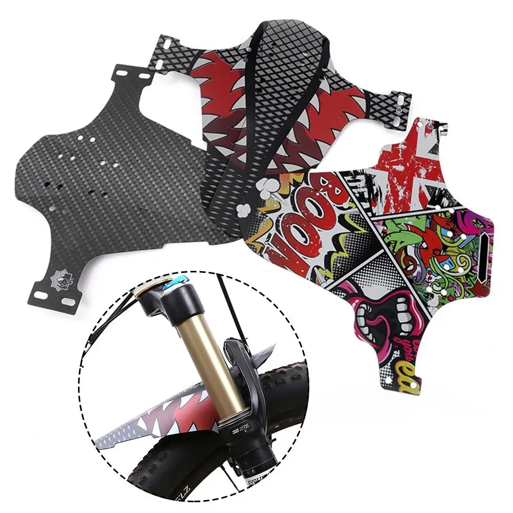 Bike Fenders Front Rear Mudguard Cycling Accessories Mud Guard Wings Road Bicycle Parts Easy Fixation Printed Pattern Portable