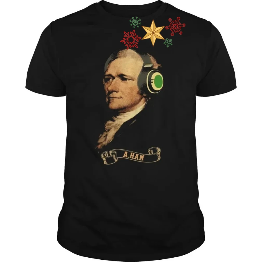 Funny Hamilton Ear Phones T-Shirt 100% Cotton O-Neck Summer Short Sleeve Casual Mens T-shirt Size S-3XL