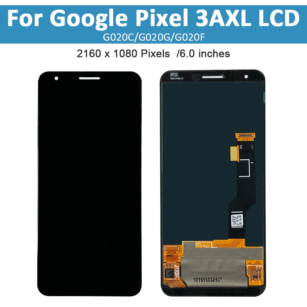 Imagem -02 - Ecrã Lcd com Ecrã Táctil Burn-shadow Substituição do Conjunto Digitalizador Original Google Pixel 3a xl G020c G020g G020f 6.0