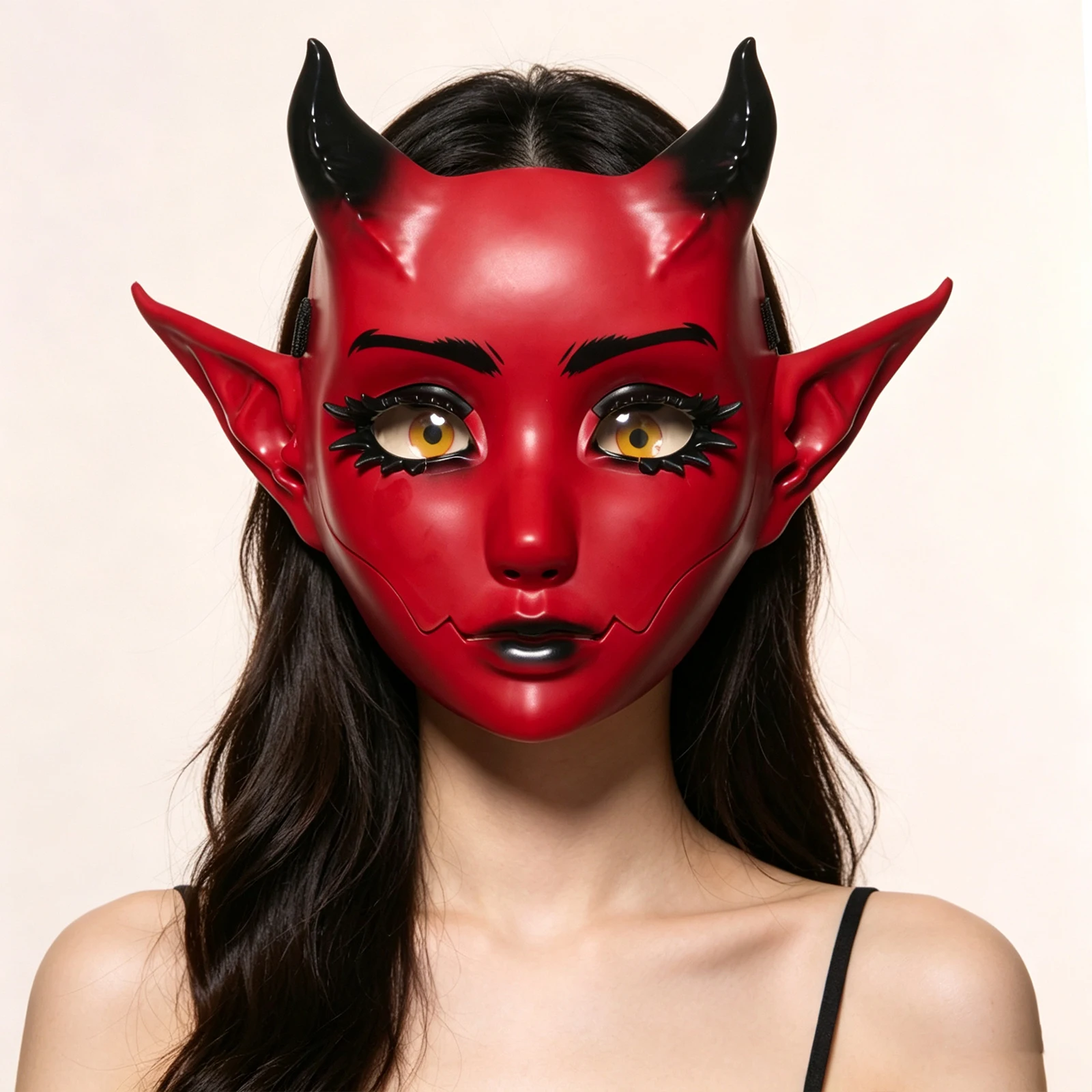 JAUPTO 7-Farbige Hornige Maske mit Beweglichem Kiefer und Offenem Mund, Fantasy-Kreatur-Maske für Halloween-Kostüme, Partys und Festivals, Gesichtsbedeckung für Erwachsene – Detail 2