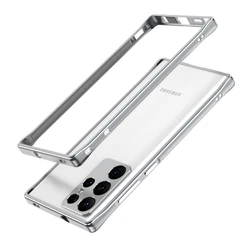 Aluminum Metal Bumper For Samsung Galaxy S24 Ultra S23 Ultra Plus S22Plus Frameless Heat Dissipation Metal Lens Protective Cover
