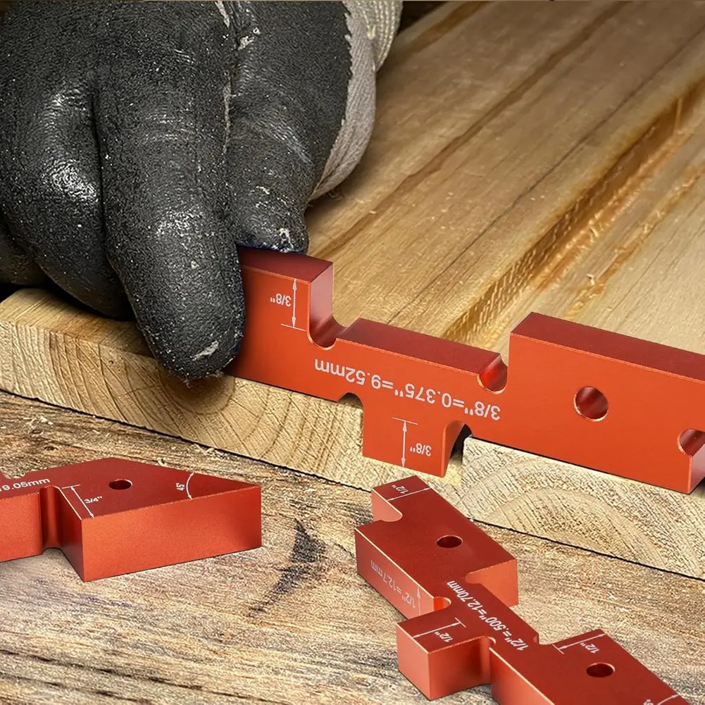 

Y51A-Router Table Setup Bars, 14 Pcs, Precision Aluminum Setup Blocks Height Gauge Set, With Laser Engraved Size Markings