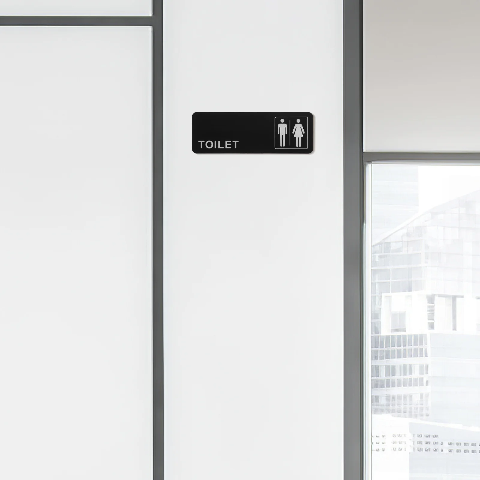 

2Pcs Acrylic Restroom Signs Durable Creative Men Women Bathroom Door Plaques for Home Business Toilet Restroom Sign