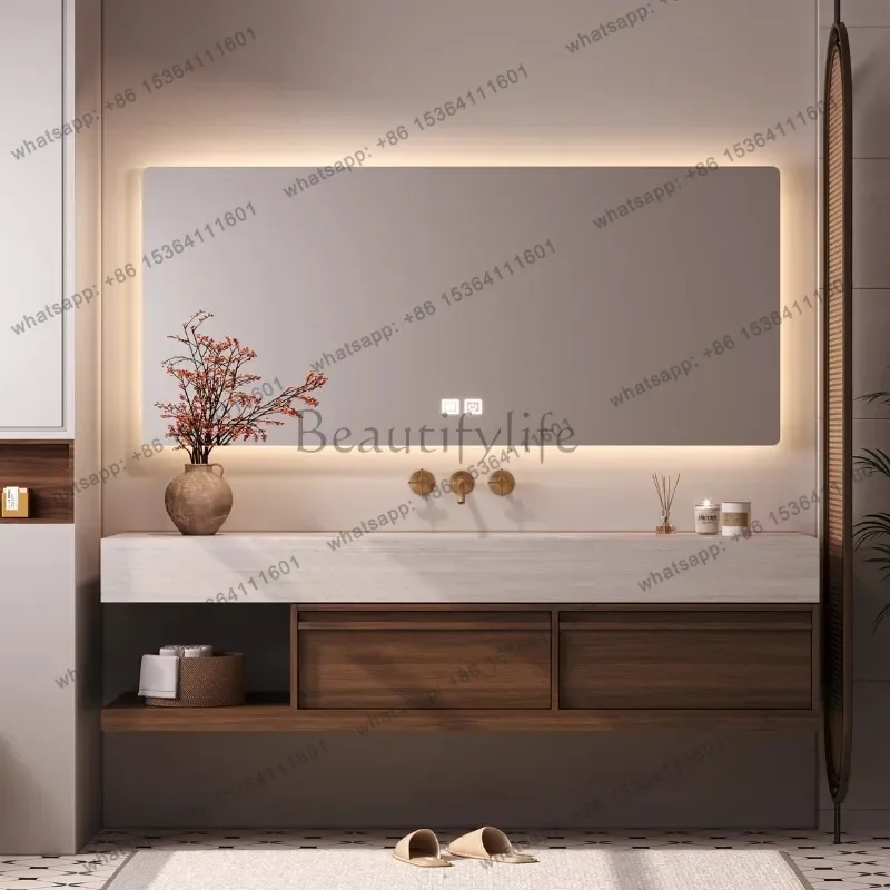 Ancient Style Bathroom Cabinet Combination Bathroom Modern Simple Washing Table Minimalist Cabinet Gabinetti Home Furniture