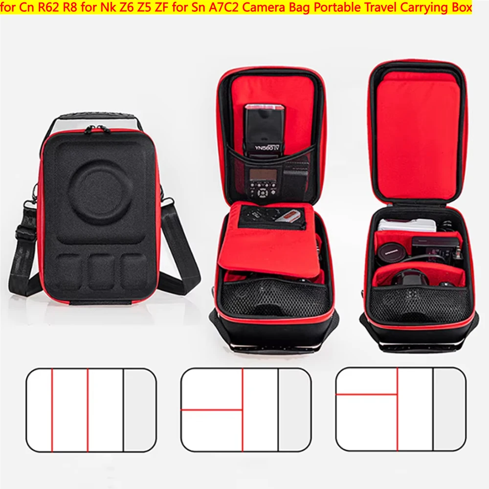 

Hard EVA Camera Storage Case for Cn R62 R8 for Nk Z6 Z5 ZF for Sn A7C2 Camera Bag Portable Travel Carrying Box