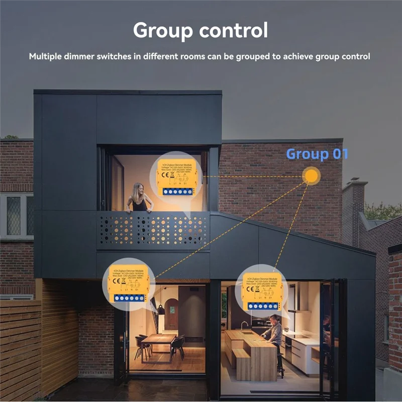 ABBK-Tuya Zigbee Modulo interruttore dimmer Smart Home Interruttore fai-da-te Supporta il controllo vocale del controllo APP