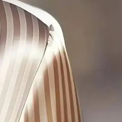 

Повседневная женская рубашка с отложным воротником, длинными рукавами, на пуговицах, с гладкой текстурой, в полоску, свободного кроя