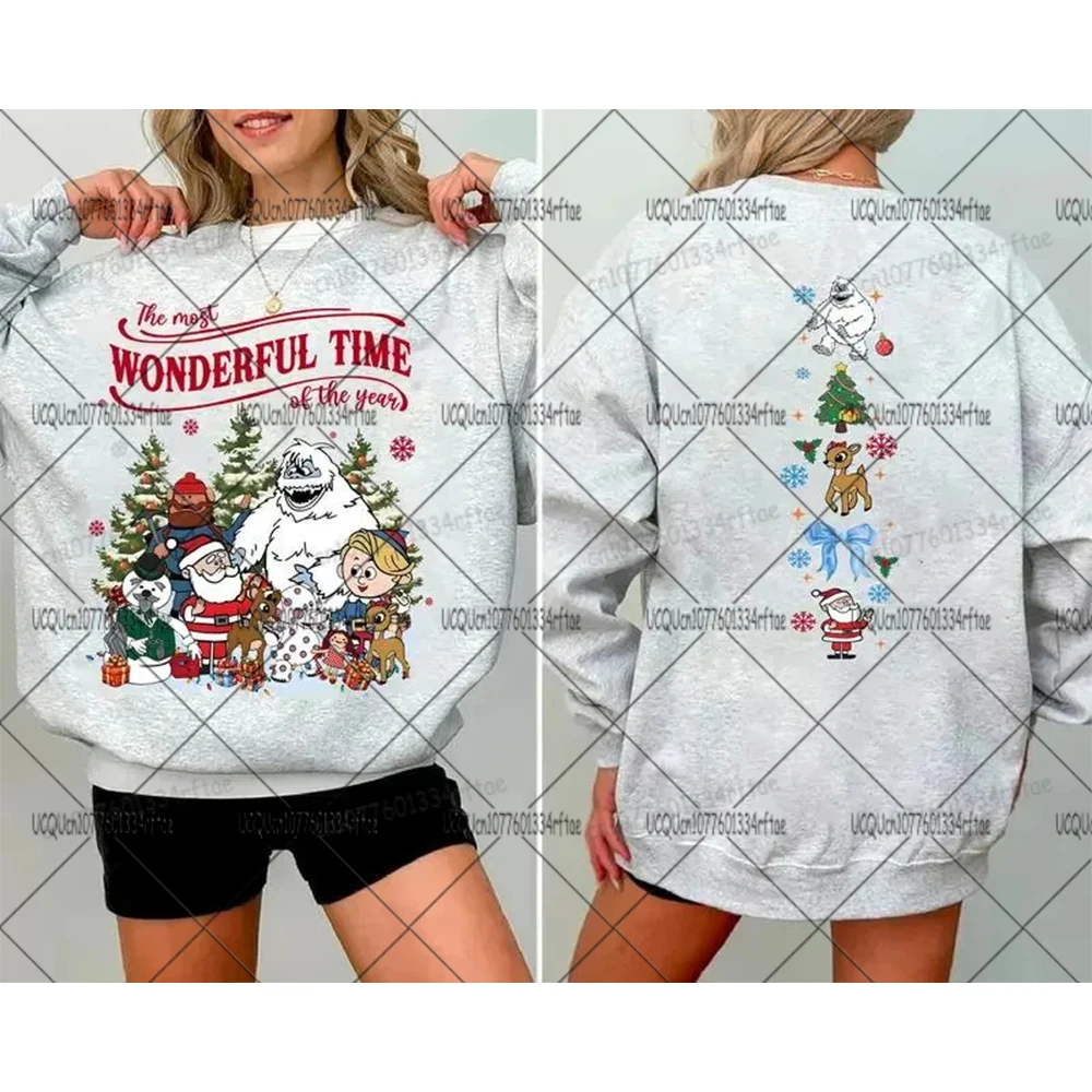 레드 노즈 순록 루돌프 후드티 여성용 남성용 90년대 빈티지 크리스마스 영화 후드티 겨울 오버사이즈 크리스마스 스웨트셔츠