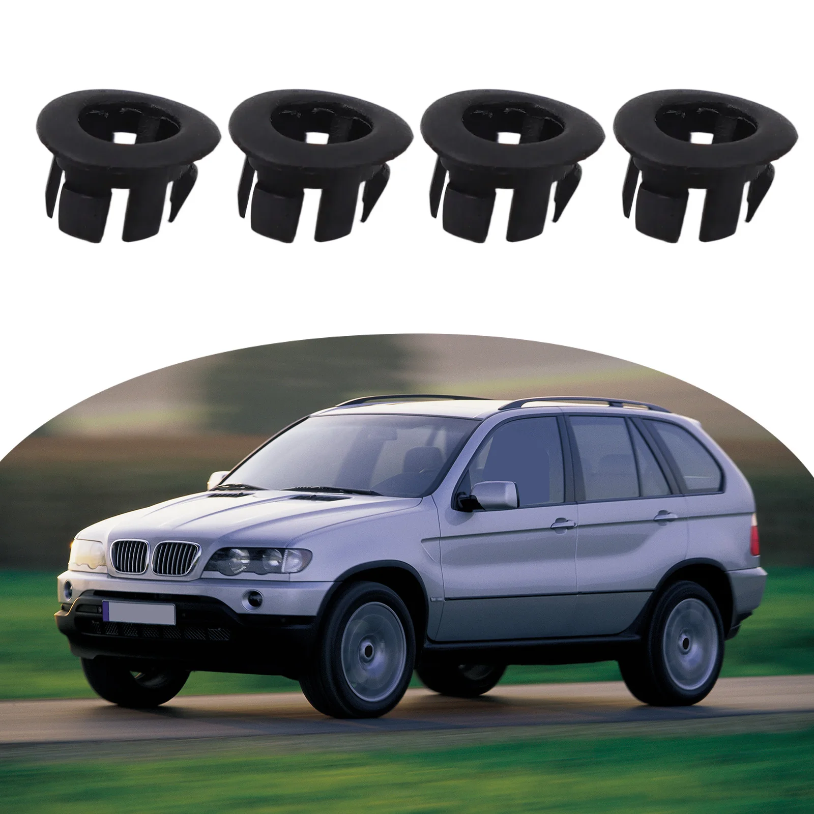 

4pcs Car Door Lock Rod Grommet 51418408567 For BMW X 5 E53 1999-2006 Window Latch Trim Cover 51418408567 Plastic Door Lock