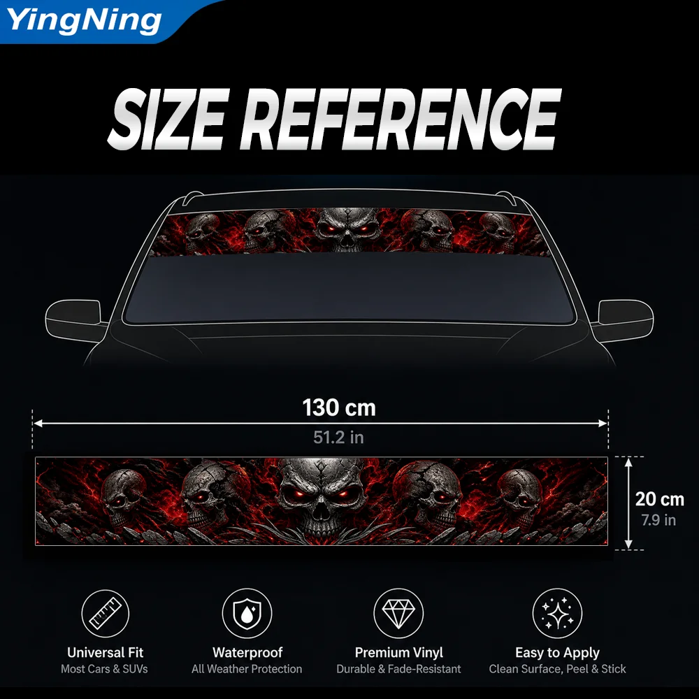 Red Skull Windshield Banner Vi - Car Accessories Banner recension och pris