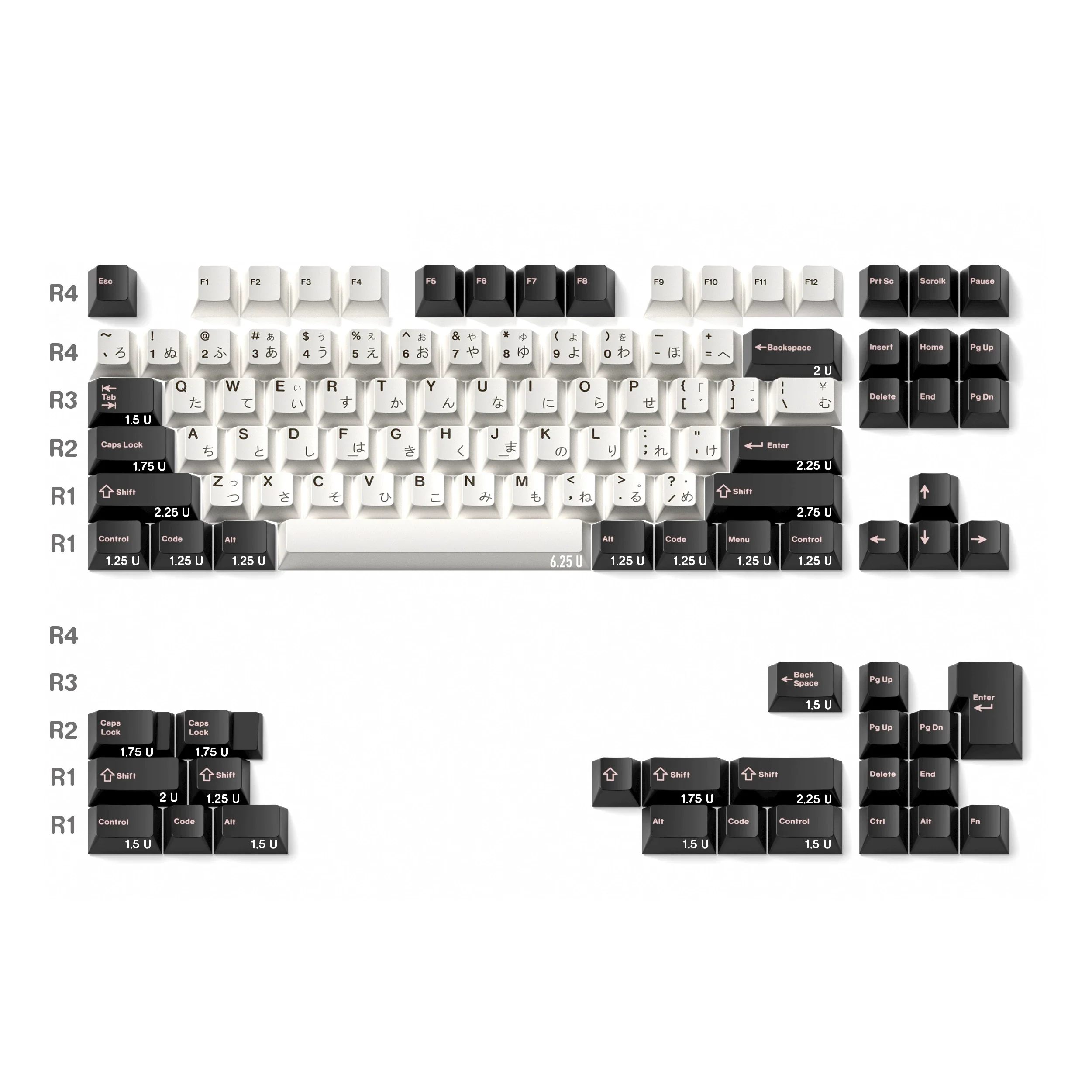 1 Set JKDK Black White Pink Cat Keycaps PBT Dye Subbed Key Caps Cherry Profile Keycap For 61 64 68 75 84 87 Mechanical Keyboard