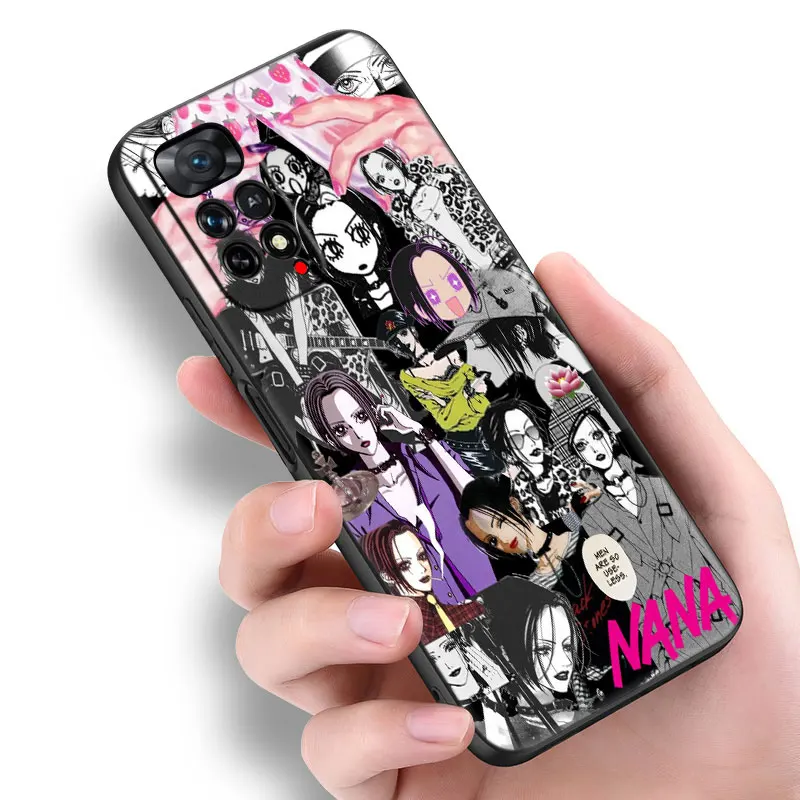 Nana Osaki Anime Black Phone Case For Xiaomi Redmi Note 12 Pro 11 Pro Plus 11S 11T 10 10T 5G 10S 9S 9 8 Pro Cover