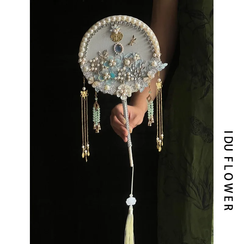 Eventail-de-mariage-chinois-antique-de-qualite-superieure-finition-xiuhe-bleu-fait-main-double-face-pour-amies