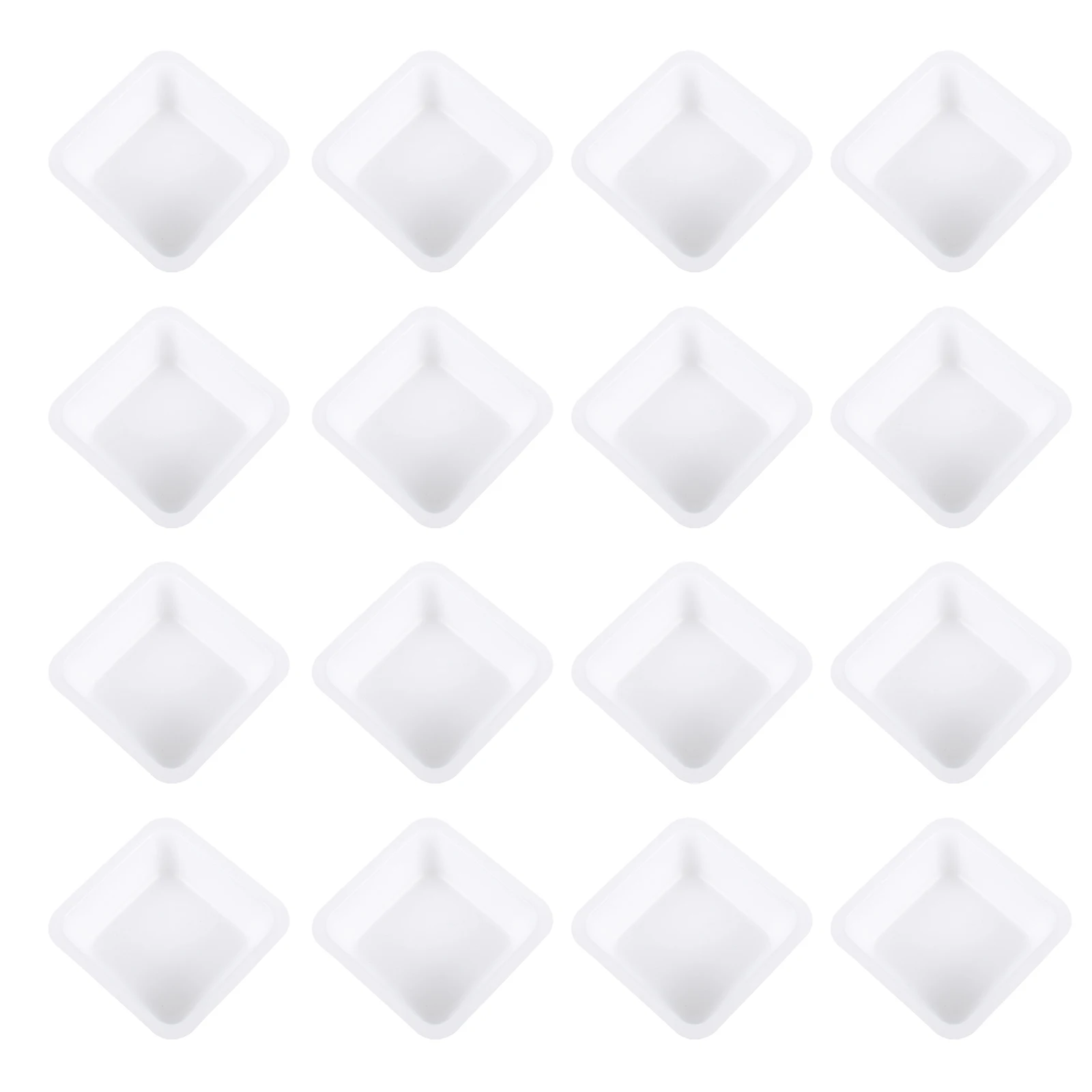 

50 Pcs Weighing Dish Plastic Dishes Lab Boats Plate Laboratory Sample Pan Square Bowl Clear Tray for Scale