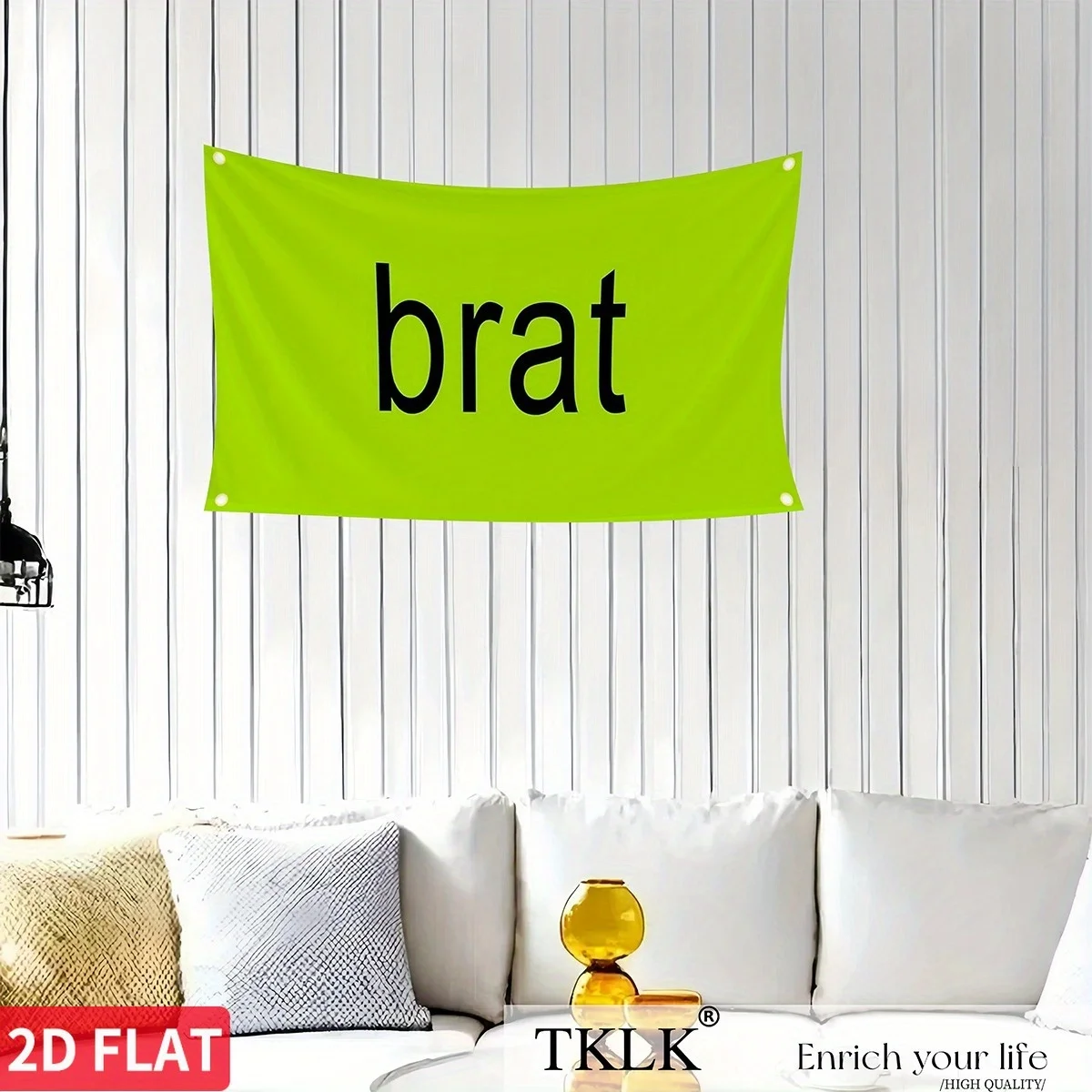 

2D FLAT 150x90cm brat Tapestry - Multi-functional polyester music banner, suitable for home, dormitory wall decoration