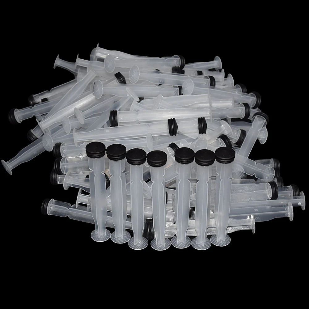 

200pcs 10ml Glue Dispensing Syringe Barrel Putter Adhesive Dispenser 10cc Syringe plunger Industrial Syringes Tube Hand Push Rod