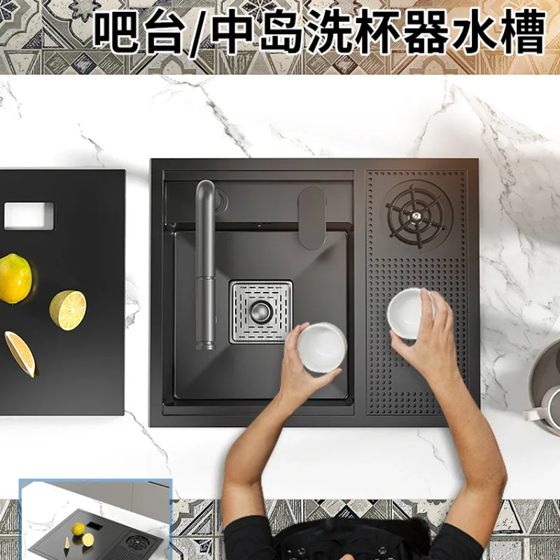 

Nano Bar Невидимый небольшой канал воды Одиночная крышка раковины Очиститель чашек высокого давления Скрытая раковина Zhongdao