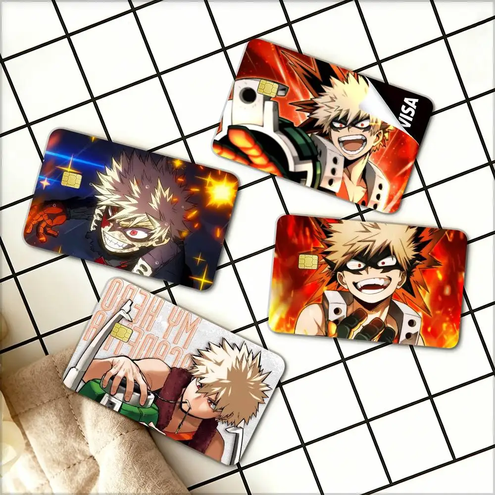 K-Katsuki Bakugo  Waterproof Film Skin Cover Credit Card Stickers Debit Front Bank Bus Pass