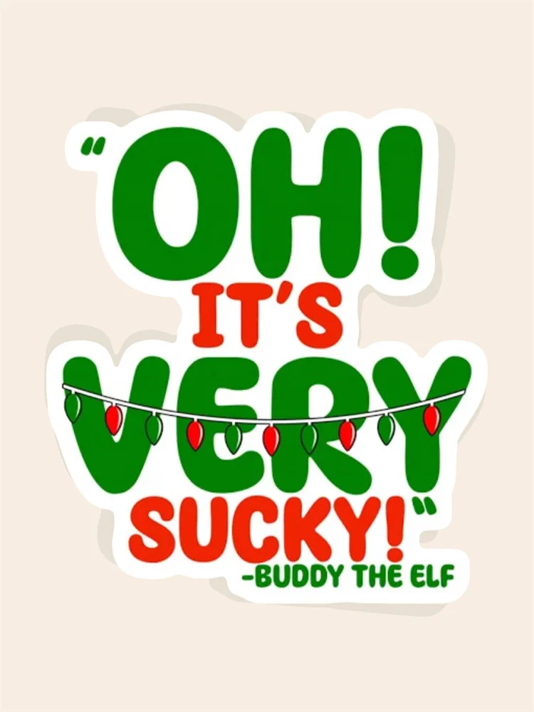 10 Stück „Oh, es ist sehr zucky! -Buddy The Elf“ Elf Aufkleber Laptop Aufkleber Aufkleber für Laptop | Vinyl-Aufkleber für Laptop-Tumbler-Telefon
