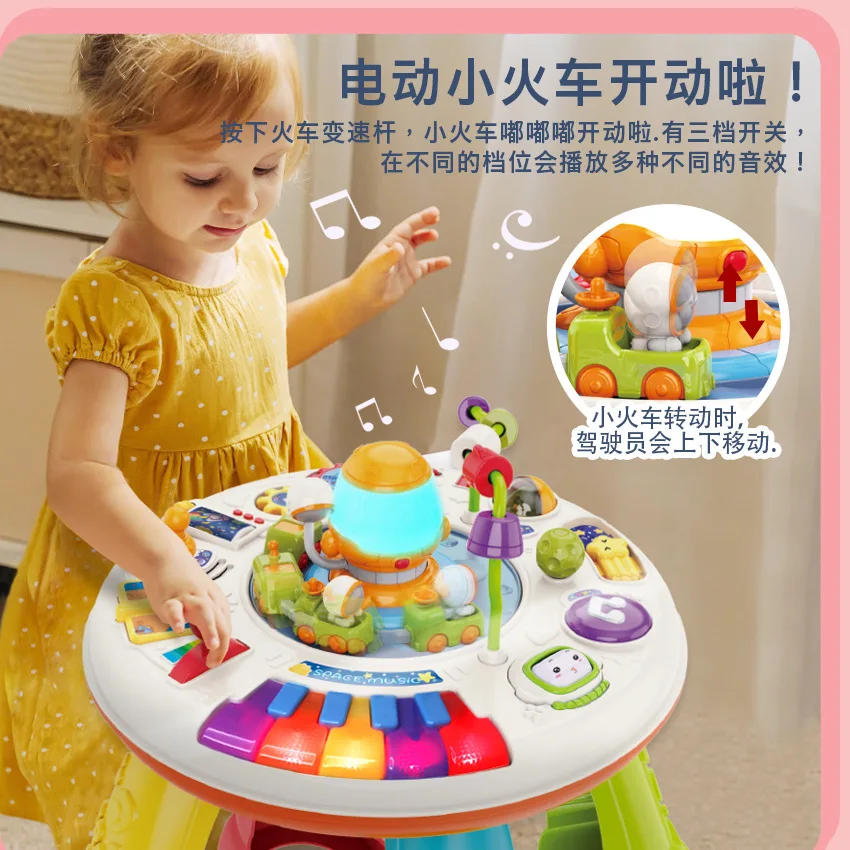 Early Childhood Learning Multi-functional New Baby 1-3 Years Old Early Childhood Game Table Sound and Light Music Toy