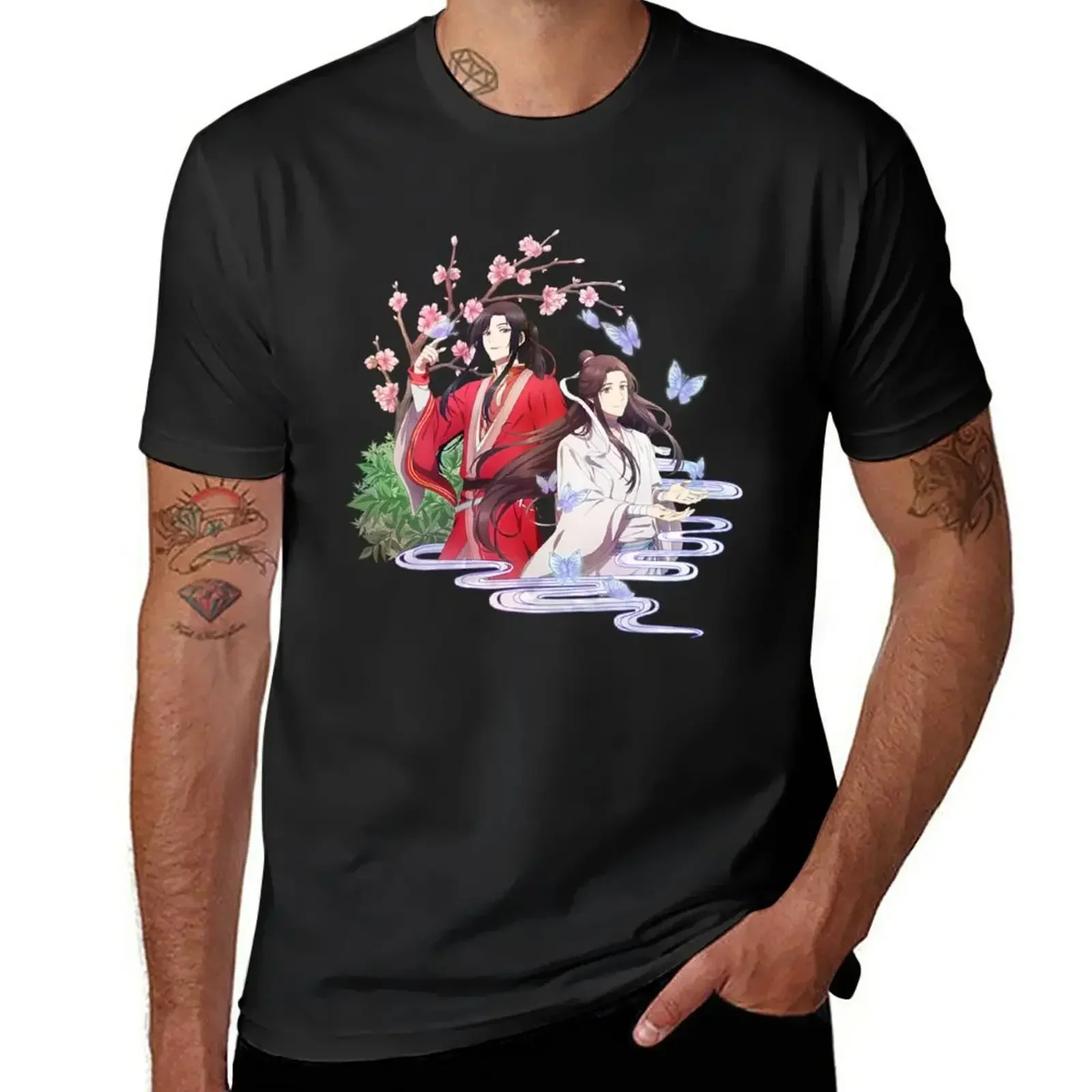 New TGCF - Heaven officials blessing Hualian - hua cheng and xie lian T-Shirt tees kawaii clothes Tee shirt mens workout shirts