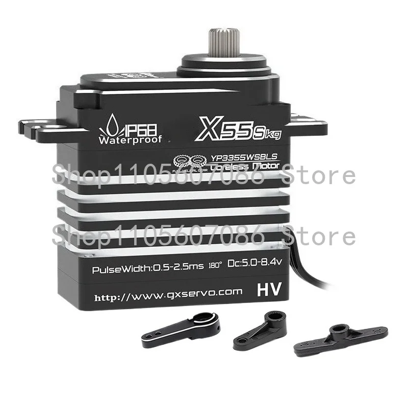 Suitable for Advanced All-metal Helical Teeth Waterproof IP68 Digital Servo X55S Brushless Motor High Torque RC Model