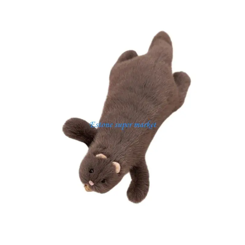 090B Soothing Doll Lovely Ferret Hugging Doll Soft Stuffed Animals Birthday Gift
