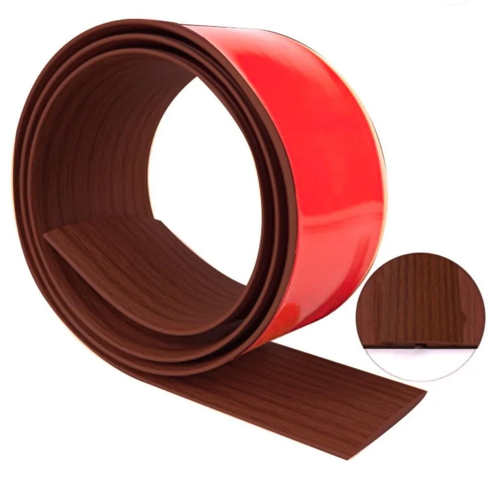 NEW Self Adhesive Floor Transition Strip Wear-resistant Carpet To Tile Edging Trim Strip PVC Flat Threshold Cover Household