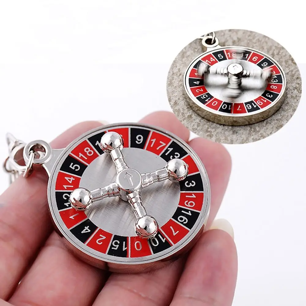 Russian Roulette Rotatable New High Quality Compass Key Chain Key Ring