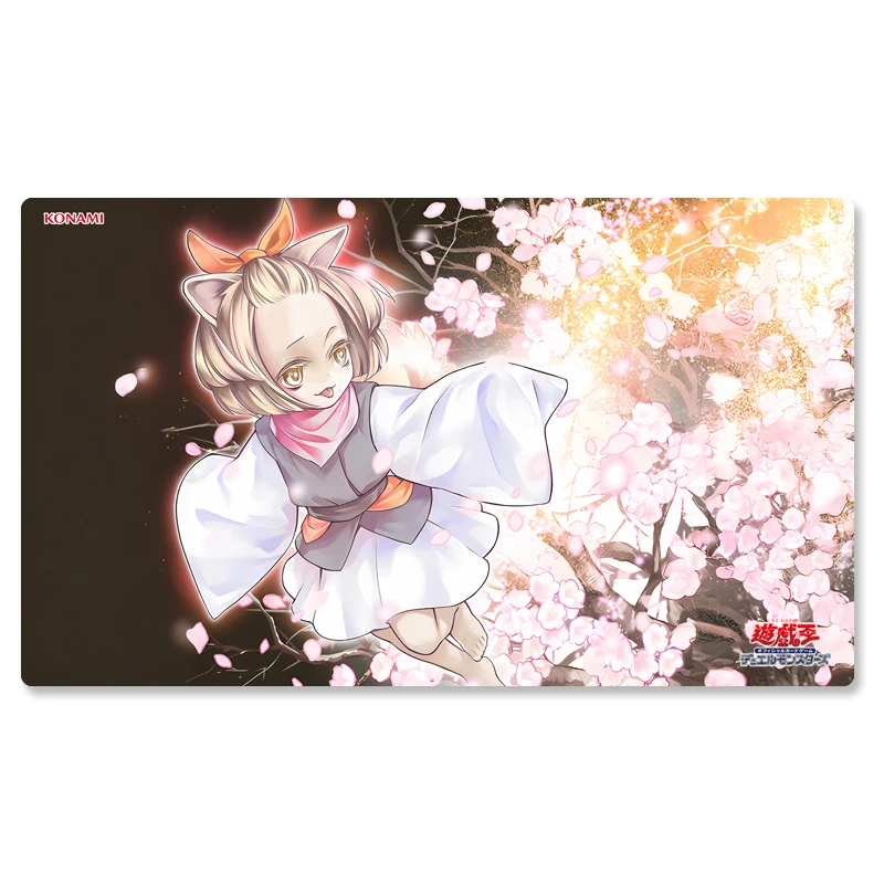 Yugioh Ash Blossom & Joyous Spring Play Mat Yu-Gi-Oh! TCG OCG Trading Card Games Mat Duel Plate Rubber Card Mat Mouse Pad