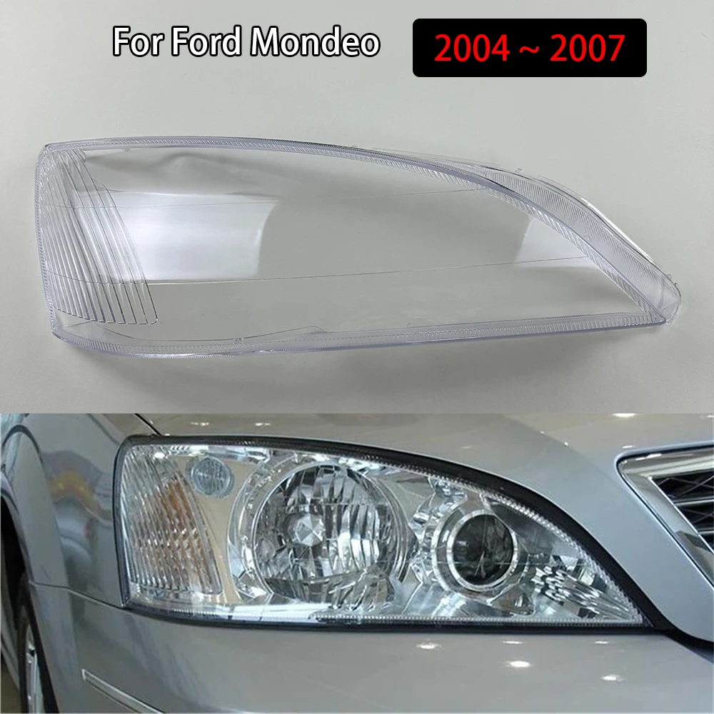 

For Ford Mondeo 2004 2005 2006 2007 Front Headlight Cover Transparent Shade Lampshade Headlamp Shell Lens Plexiglass