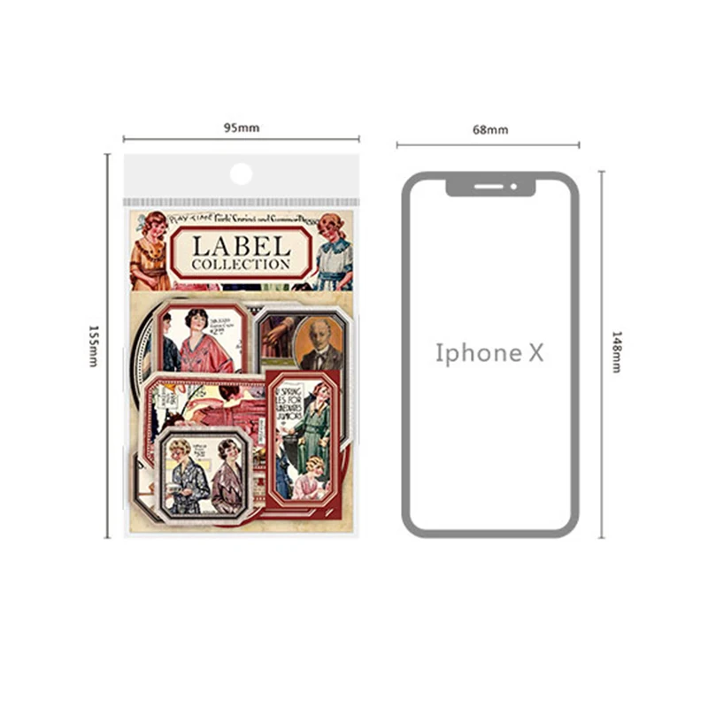 50 Vellen Sticker Label Collection Literaire Klassieke Retro Label Materialen Handleiding Rekening Collage Decoratieve Stickers 8 Stijlen