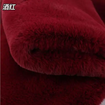 Faux fur thickening rabbit fur faux plush fabric for coat pillow vest collar hat short pile plush fur tissu telas fabric carpet