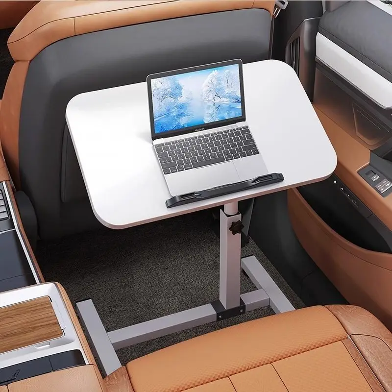 

Thickened Steel Frame Height Adjustable Folding Desk 90° Rotate Car Back Seat Laptop Table for Home Office Learning Heavy Duty
