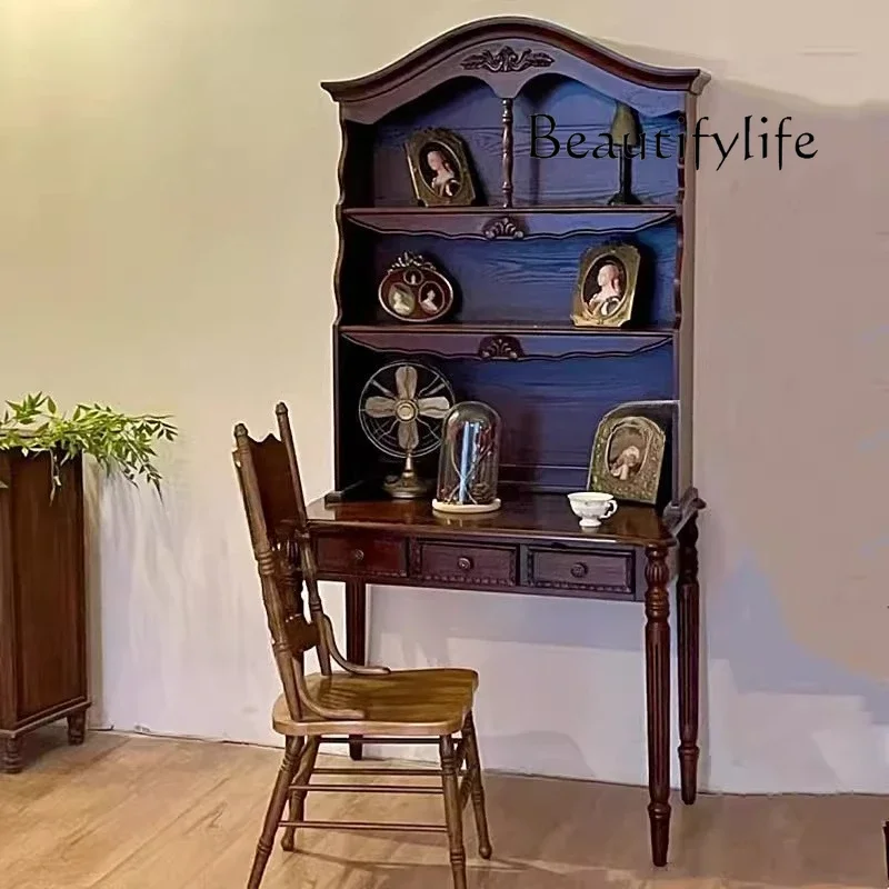 

Display side cabinet, living room wall locker, antique solid wood retro and old integrated cabinet
