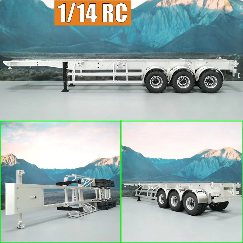 RC Truck Metal Simulation 1/14 RC Semi-Trailer 40ft  for 1/14 Tamiya for SCANIA 770S R620 for VOLVO Arocs for MAN Accessories