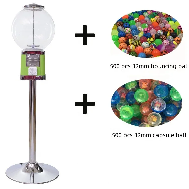 Factory Price Coin-Operated Kids Candy Capsule Gashapon Commercial Vending Machine With Capsule Ball Bouncing Toy