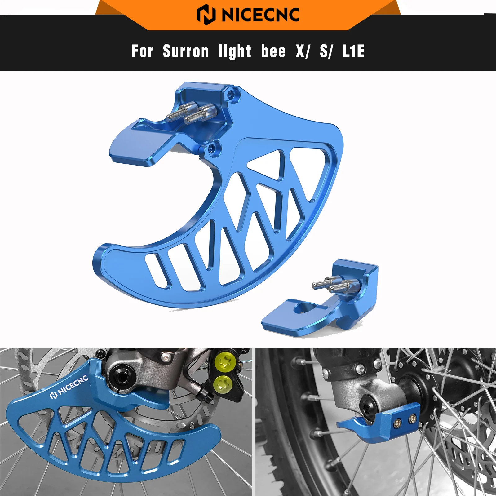 

NICECNC Front Brake Disc Guard & Front Fork Leg Guards For Surron light bee X light bee S L1E Segway X160 Segway X260 Sur-ron