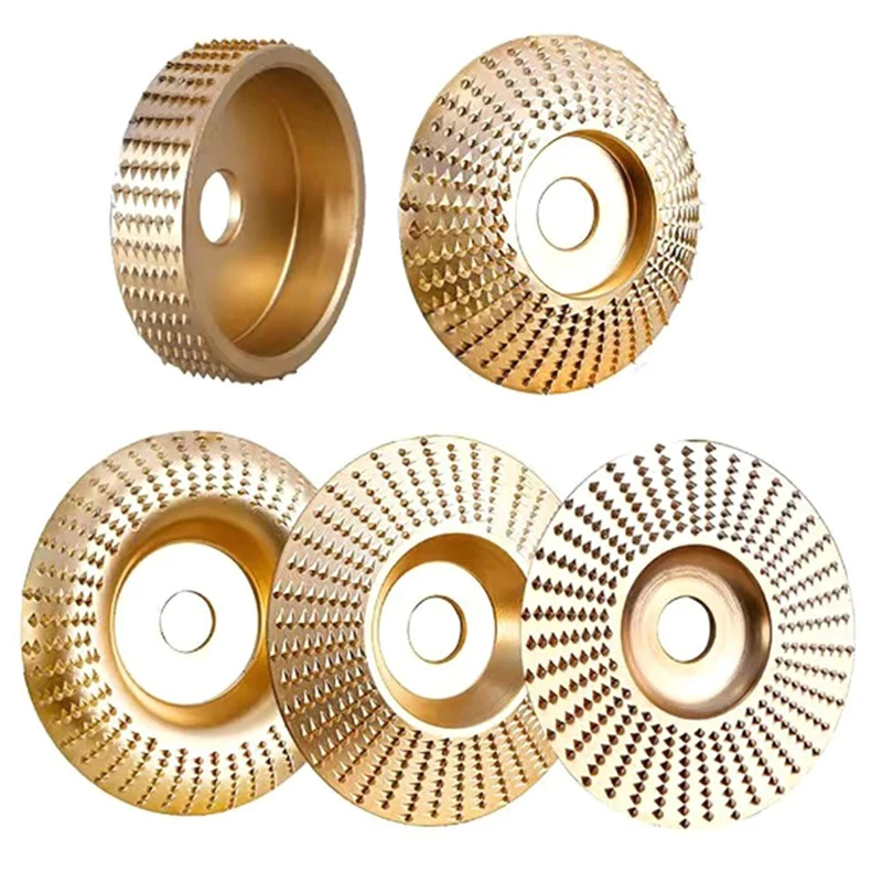 5PCS Wood Grinding Polishing Wheel Disc Sanding Wood Carving Tools Abrasive Disc Tool For Angle Grinder Bore(22Mm)