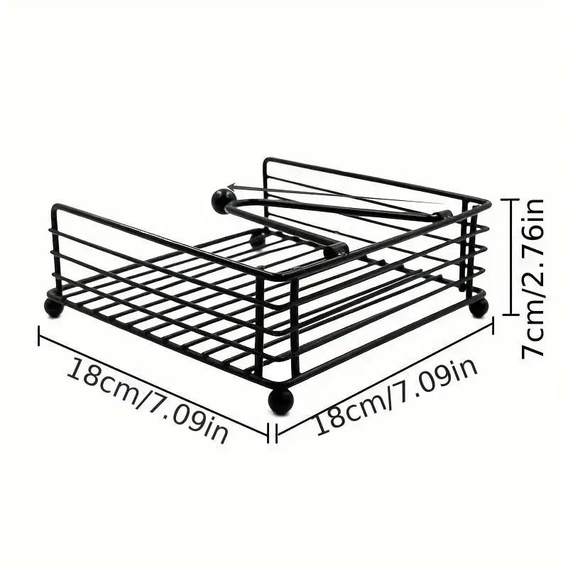 For Kitchen Dining Room Restaurant Decoration Napkin Holder Flat Napkin Dispenser Square Iron Paper Holder